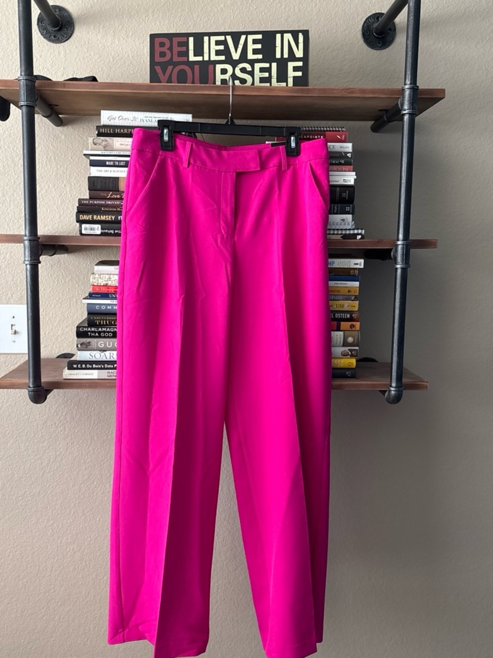 New Express Bright Pink Women's Wide-Leg Dress Pants in size 10